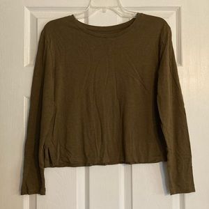 Girlfriend Collective Long Sleeve Shirt - Olive Green